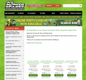 February 2018 // allmowerspares.com.au on X-Cart